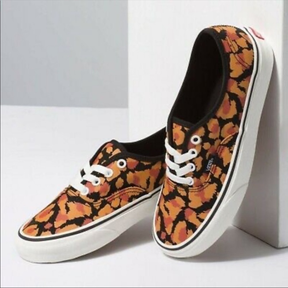 Vans Authentic Leopard Sneakers Black/Inca Gold Size‎ 9.5 Women